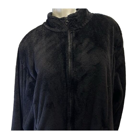 Women’s Made For Life Black Full Zip Thick Velour Lightweight Jacket 3X 26 28 - Picture 2 of 9